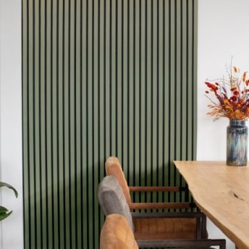 Floer akupanel wandpaneel lino olijfgroen sfeer 1 455x455